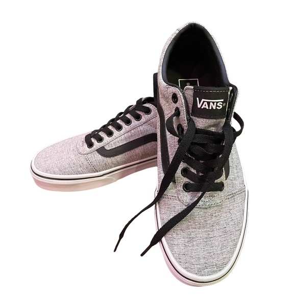 VANS WARD NWOT TEXTILE LOW TOP LACE UP FASHION SHOE GREY MEN SIZE 8/ WOMENS 9.5 - Picture 6 of 11
